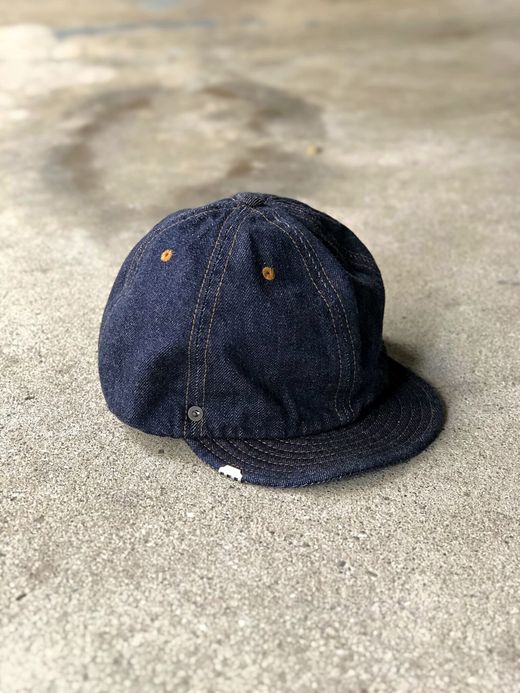 ANACHRONORM ANDC-043 / DENIM BALL CAP / INDIGO×GOLD ST.