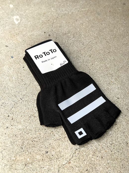 ROTOTO R5014 / REFLECTIVE SAFETY GLOVE / BLACK