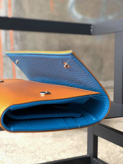 TSUNAIHAIYA BRINCADEIRA LONG WALLET / CAMEL LIGHT BLUE