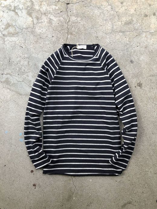 Spinner Bait 度詰め天竺 Border L/S / ネービー×グレー
