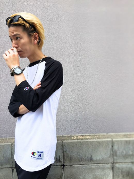 LOOKER UT Raglan Tee / white/black.S
