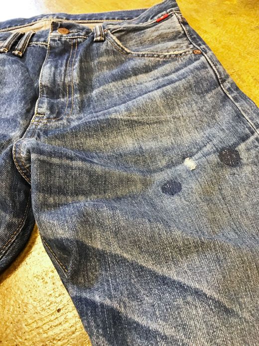 ANACHRONORM Washed Denim Slim Jeans / indigo