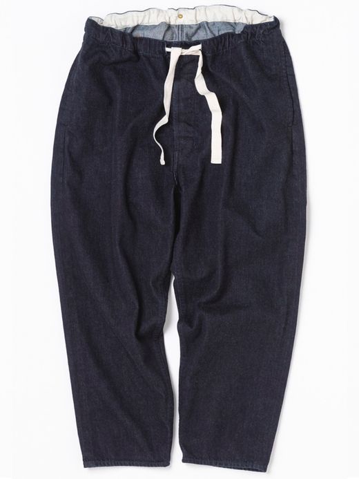 ANACHRONORM AN120 / CINCHBACK DENIM EASY PANTS / INDIGO ONE WASH