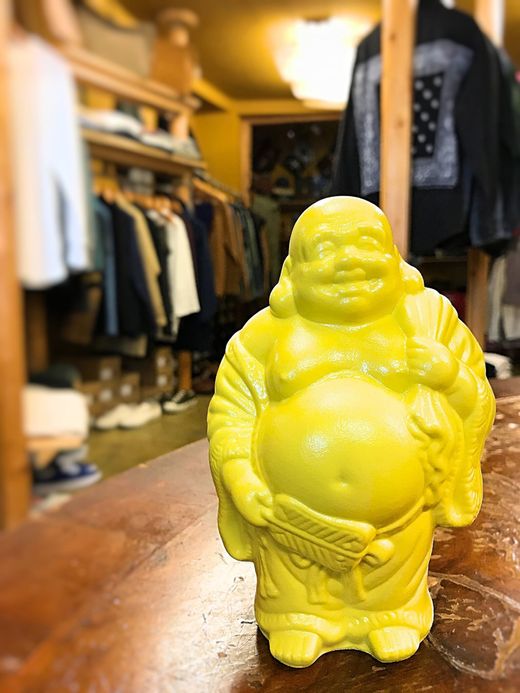 馬場商店 布袋さま貯金箱 / yellow