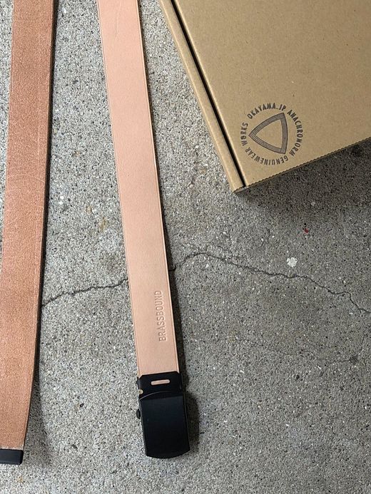 ANACHRONORM ANBB-030 / G-I BELT 25mm / NATURAL×BLACK