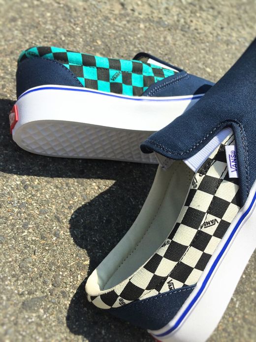 Vans Slip-On Lite(Seeing Checkers) / D.blue/white