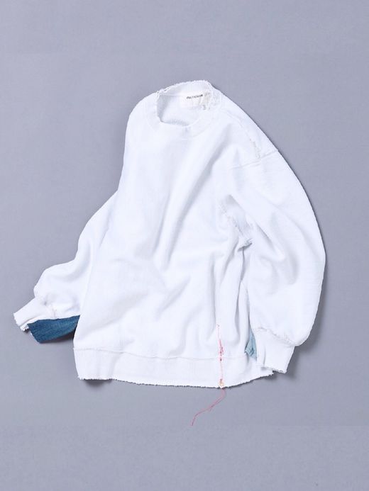 ANACHRONORM AN088 / CRASHED SWEATSHIRT / WHITE