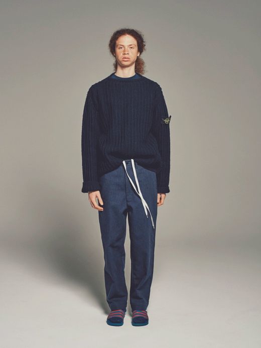 e.sen esenfw19p06 / THOMAS / NAVY WOOL