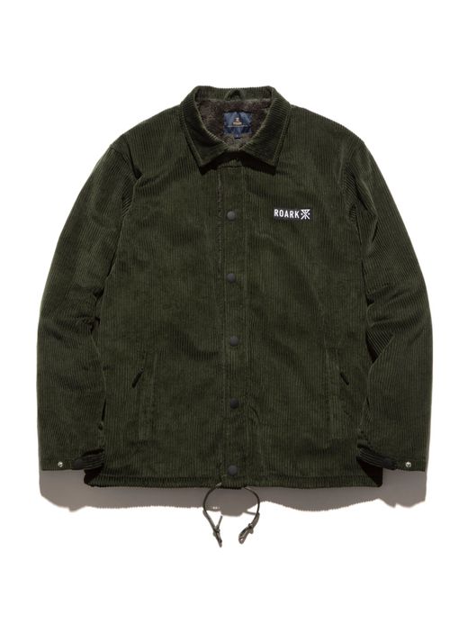ROARK REVIVAL RJJ659 / CORDUROY COACHES JACKET / M.GREEN