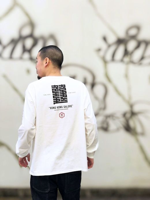 ROARK REVIVAL RLTJ504 / "H.K GALORE" L/S TEE / WHITE