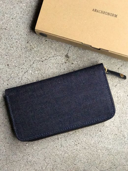 ANACHRONORM ANBB032 / DENIM LONG WALLET / IND×BLK