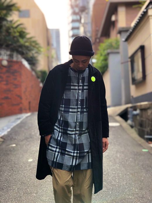 VOO VOO-867 / CORDUROY SHI-FU COAT / BLACK