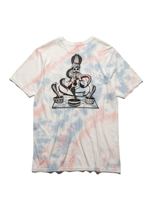 ROARK REVIVAL RT807 / SNAKE CHARMER TIEDYE TEE / GREY BLUE