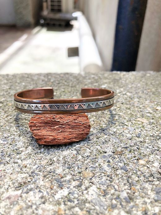 Indian Jewelry Wylie Secatero Silver&Copper Bangle / type C