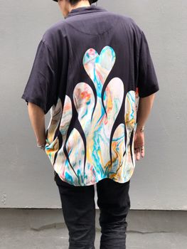 GB02034000 / DEAD KOOKS FLAME HEART SHIRT / RESIN