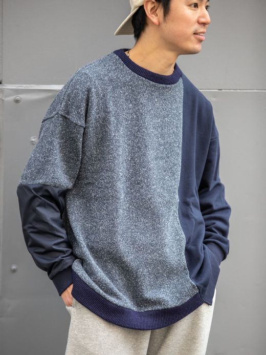 THE PARK SHOP TPS-288 / GRUNGEBOY KNIT for FLATBUSH / NAVY