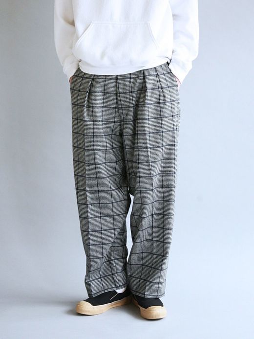 ANACHRONORM AN042 / TUCK WIDE PANTS / BLUE