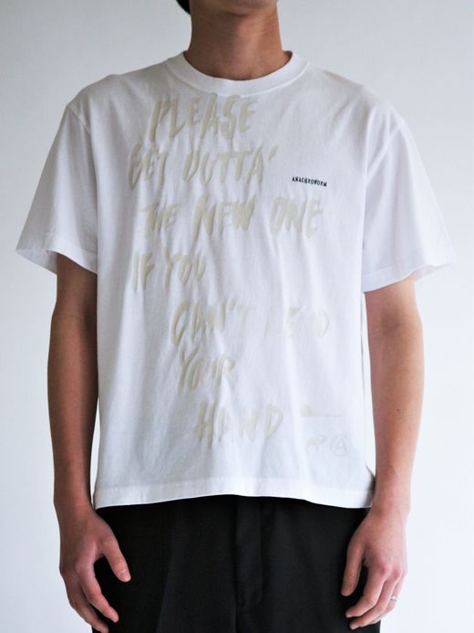 ANACHRONORM AN135 / STENCIL S/S T SHIRTS #1 / WHITE