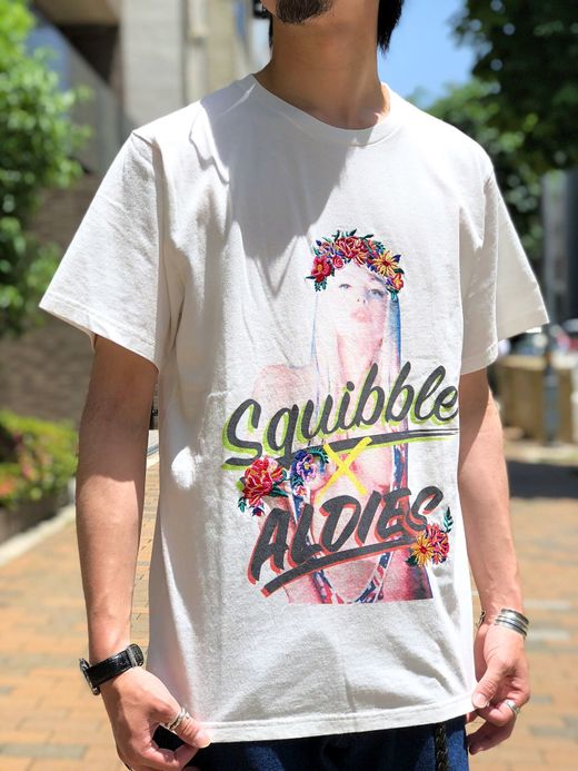 ALDIES ALDIES×Squibble T / white