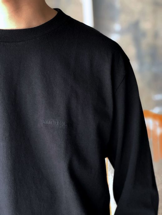 ANACHRONORM NM-TS07 / EMBROIDERED L/S T-S / BLACK B