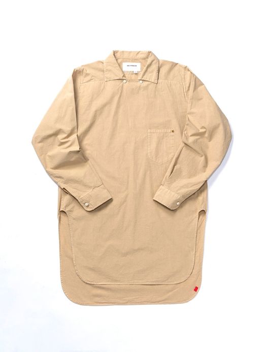ANACHRONORM AN017 / BOAT NECK LONG SHIRT / LIGHT BEIGE