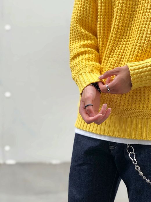  18FW-MP036 / SAUSALITO ワッフルニット / イエロー