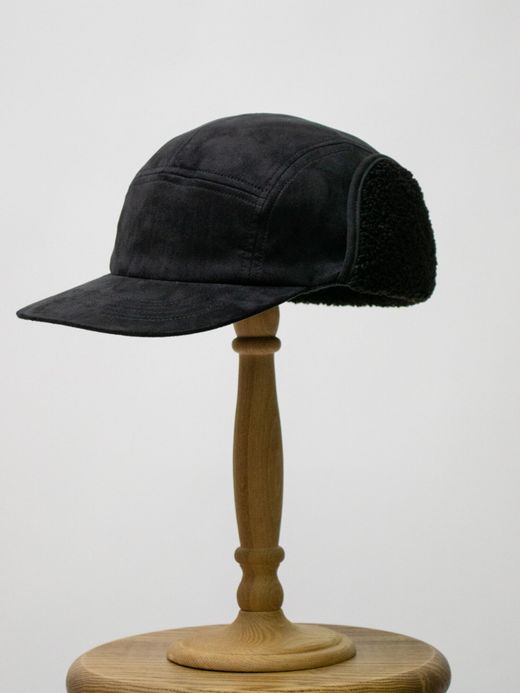  MP0W1004 / MICRO SUEDE EAR FLAP CAP / BLACK