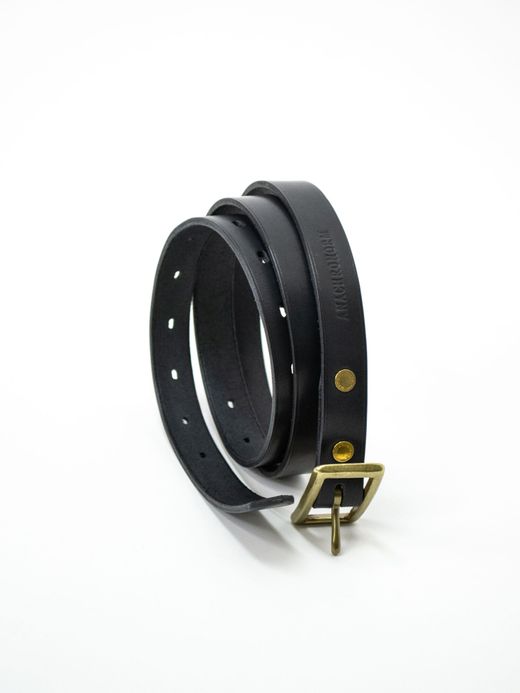 ANACHRONORM ANBB-020 / LEATHER BELT（NALLOW / LONG）/ BLACK
