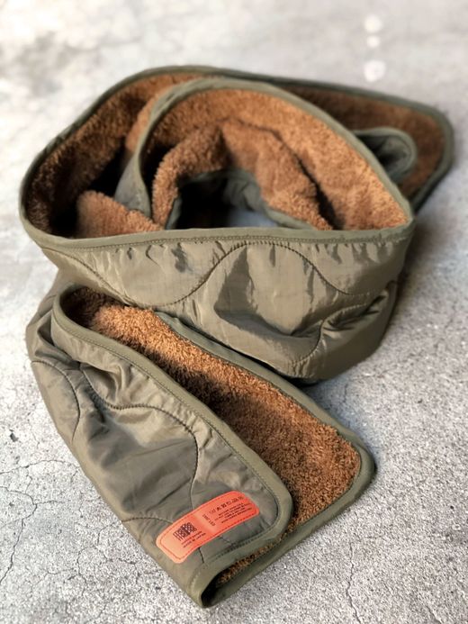  18FW-MP007 / MILキルトマフラー / オリーブ