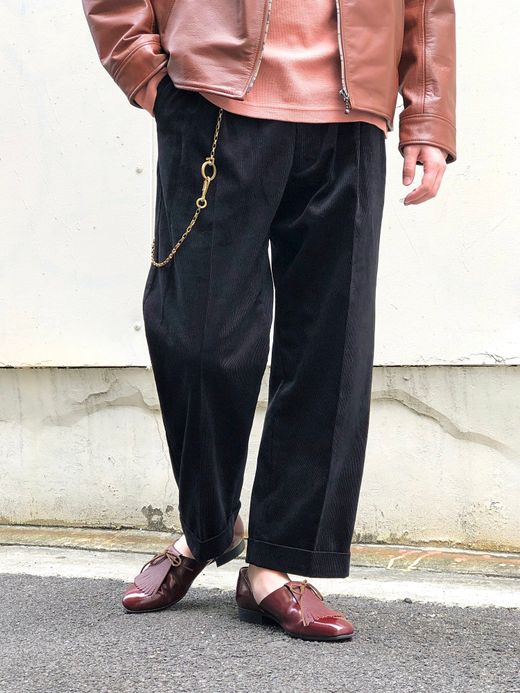 VOO VOO-955 / CORD SLACKS THICK / BLACK