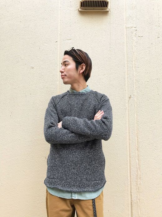 Spinner Bait ホームスパンフリースラグランクルーL/S / ブラック