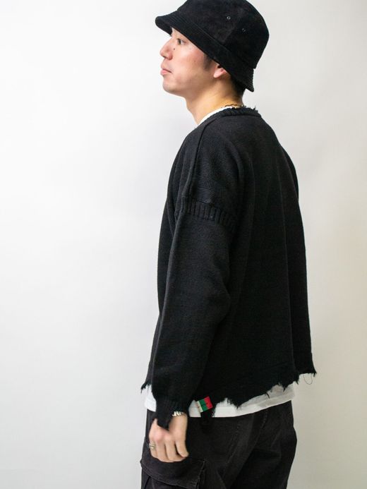 VOO VOO-SPG-068 / JAGGED KNIT / BLACK