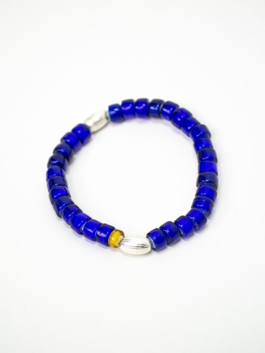 VOO VOO-URL-001 / "WHITE HEARTS" BRACELET / BLUE MULTI 1