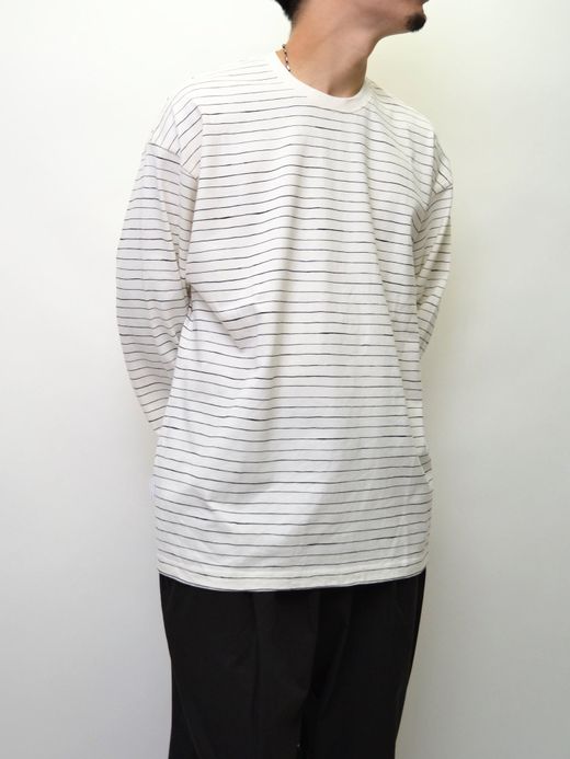 S.F.C SFCFW20CS02 / SIDE STRIPES LS TEE / WHITE/BLACK