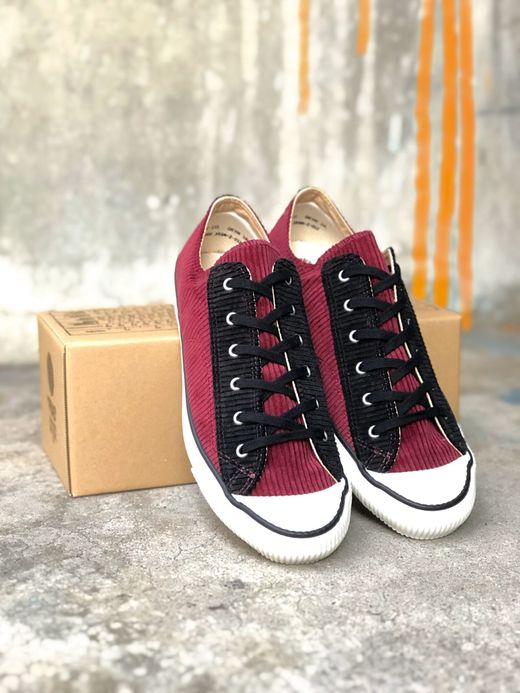 PRAS PRAS-04-002 / SHELLCAP LOW COLOR COMBI / BLACK/BURGUNDY