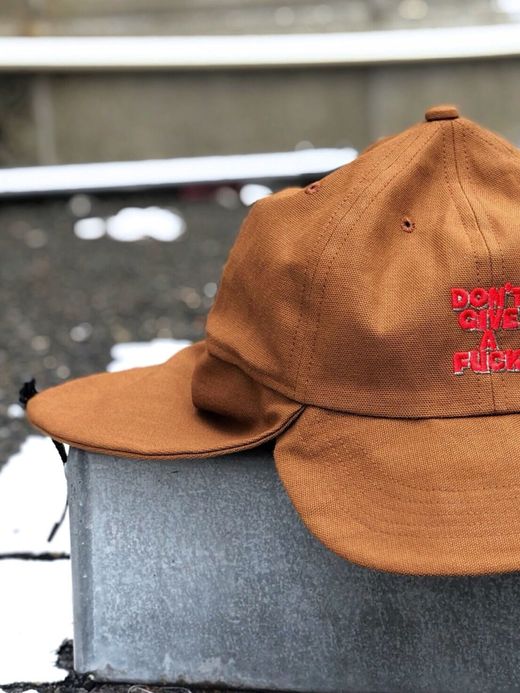 THE UNION TCH00084 / CLASSIC ONE CAP(W/EAR WARMER OF EMBROIDERY) / BROWN