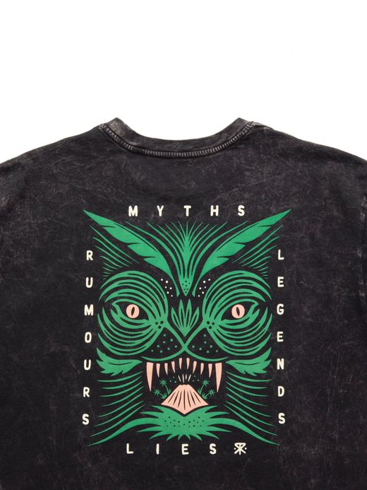 ROARK REVIVAL RT708 / "JUNGLE LUCIDUM" DYED TEE / BLACK