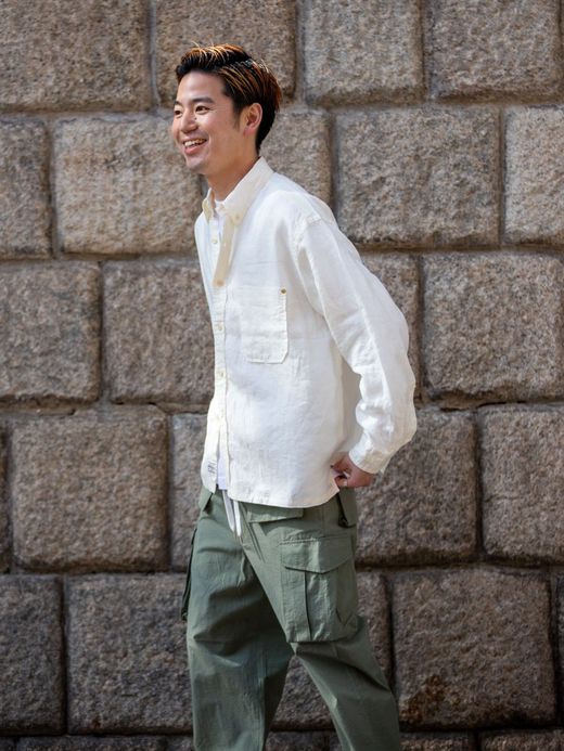 ANACHRONORM AN104 / WIDE B.D SHIRTS / OFF WHITE