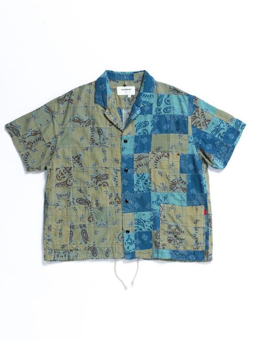 ANACHRONORM AN106 / S/S PATCH WORK COVERALL SHIRT / B.GRAY