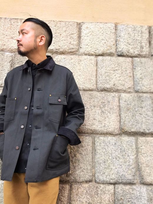 ANACHRONORM Twill Rail Road Jacket / black