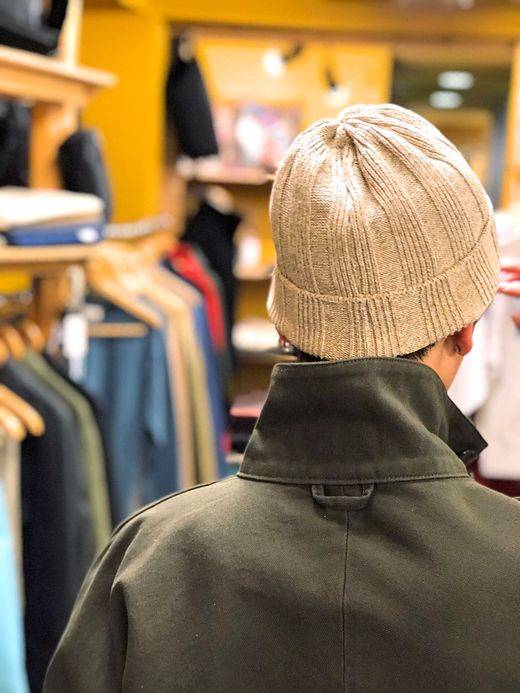 ROTOTO Mixed Silk Cotton Beanie / beige