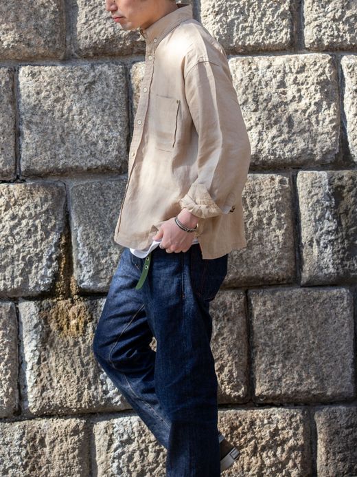 ANACHRONORM AN104 / WIDE B.D SHIRTS / Lt.BEIGE