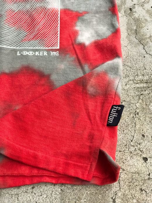 fulton ONE LINE SWIRL TEE / GRAY-RED