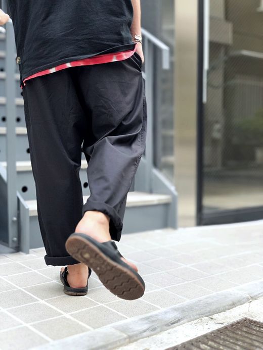 LIFT UP FTF-009 / COTTON/TENCEL TUCK PANTS / BLACK