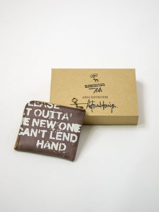 ANACHRONORM ANBB026-STCL / STENCIL COIN CASE / BROWN