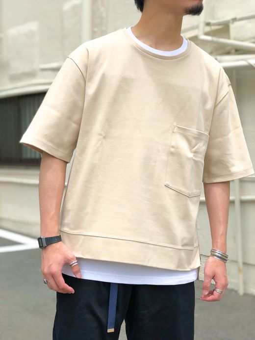 Spinner Bait デラヴェWポケットTee / サンドグレー