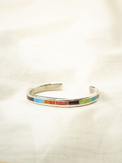 Indian Jewelry LARRY LORETTO INLAY BANGLE / TYPE D