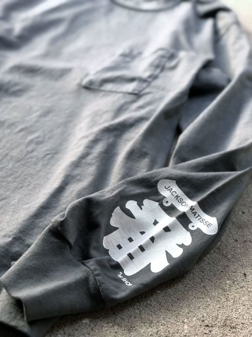  JM19SS1S03 / THE 1ST SHOP × JM LONG SLEEVE POCKET TEE / GREY