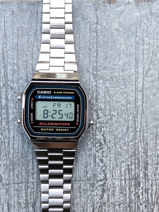 CASIO A168WA-1 / DIGITAL METAL WATCH / BLACK×SILVER