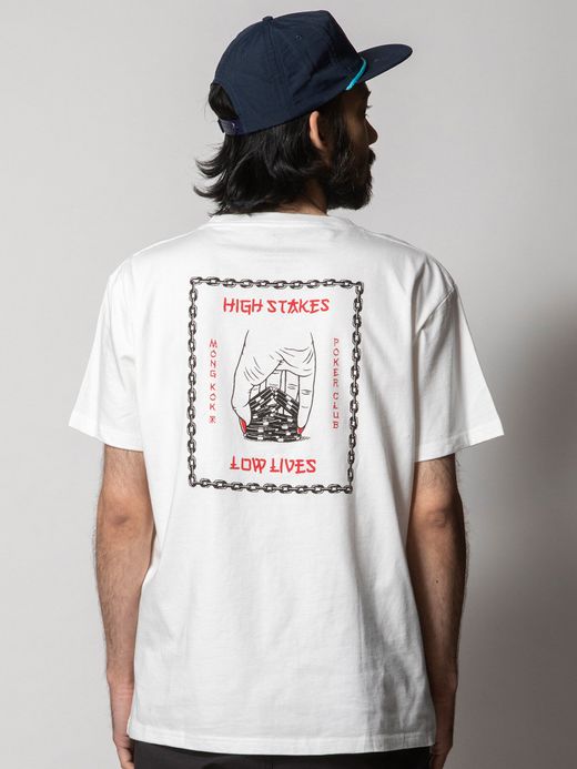 ROARK REVIVAL RTJD501 / "HIGH STAKES" TEE / WHITE